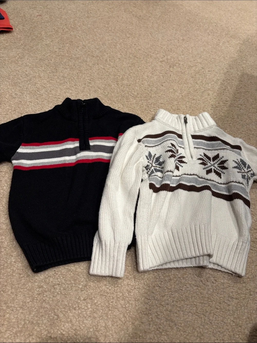 Gymboree Navy & Cream Half-Zip Sweater Set